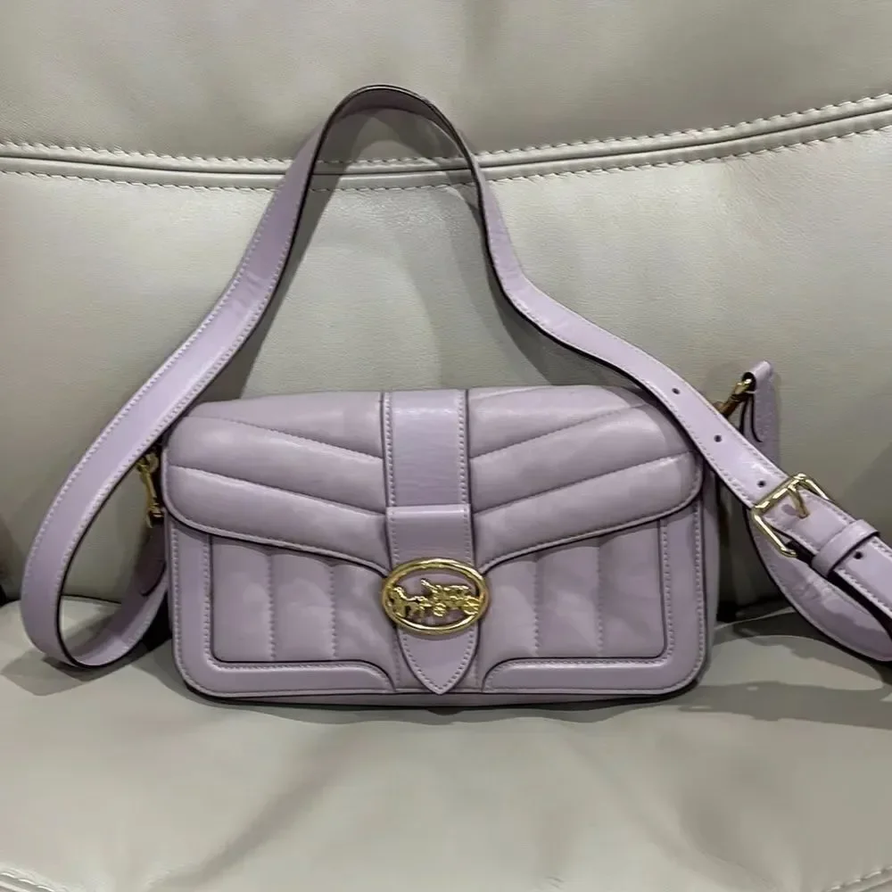 Coach Georgie Lavender Quilted/Puffy Shoulder Bag